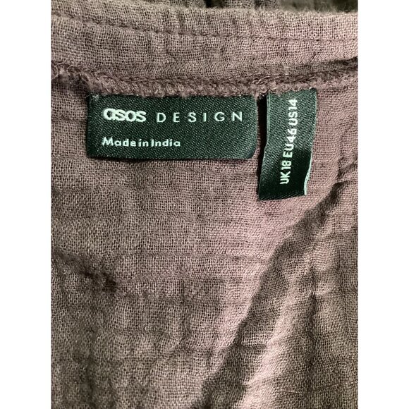 ASOS Design Bitter Chocolate Womens Maxi Dress UK 18 EU 46 US 14 Made Casual new - Picture 5 of 7